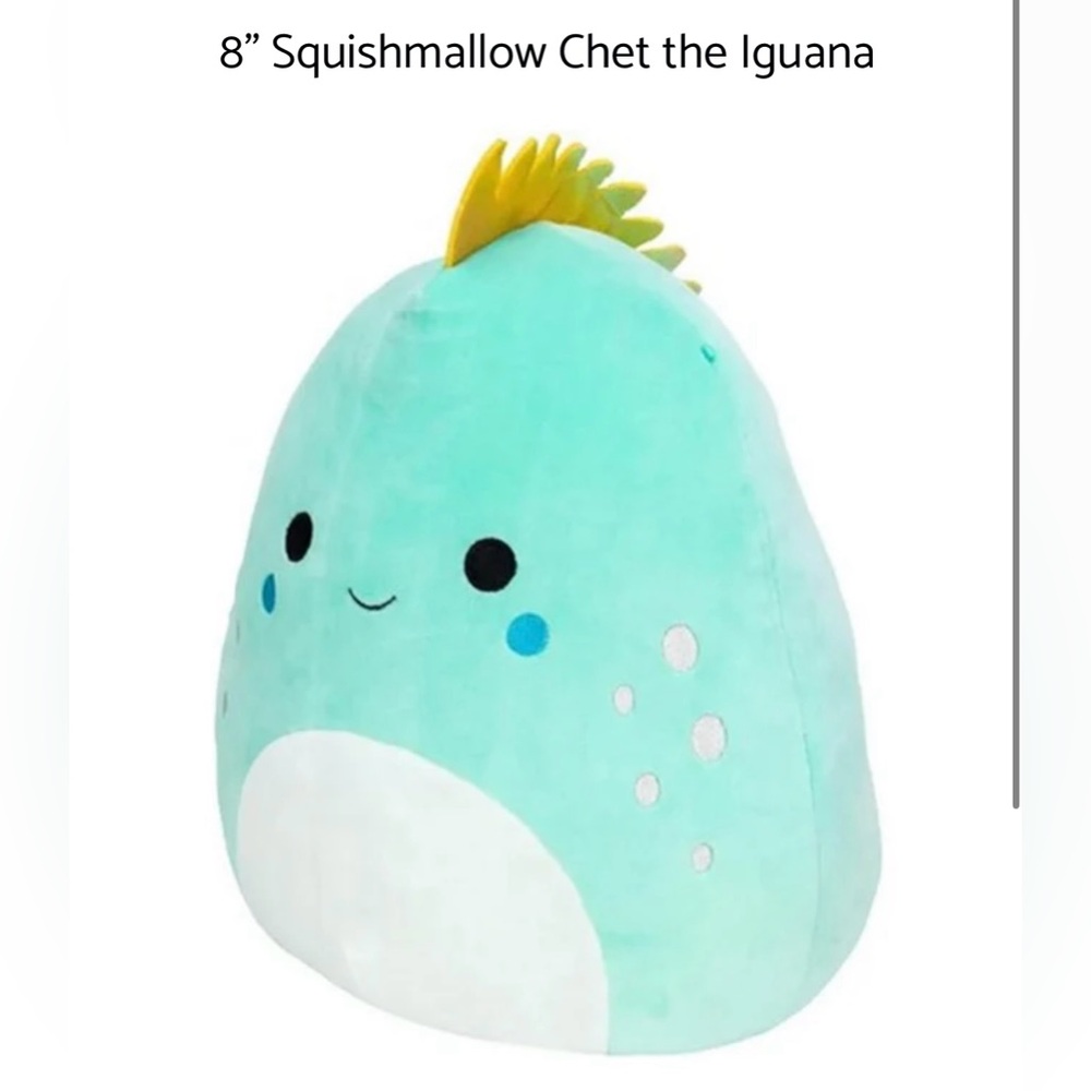 NWT Squishmallow Chet The Iguana 8” Squishmallow Stuffed Animal Plush Soft Cozy